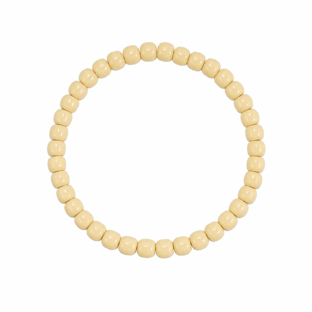 Butter Bracelet with soft cream yellow beads