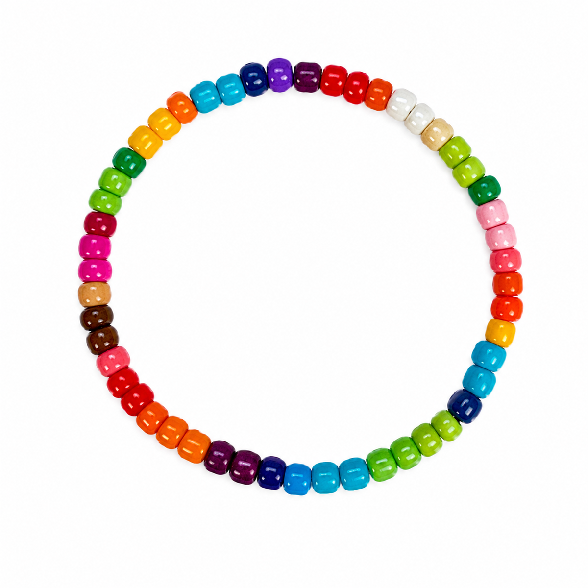 Colour Rush Bracelet with pony beads in every colour of the rainbow