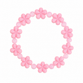 Rosy Posy Bracelet made entirely of soft pink flower beads