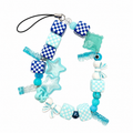 Blueberry Checkmate Bag Charm