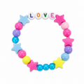 Lovestruck Bracelet - colourful beads and star charms with LOVE letter beads