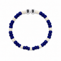 The Founders Bracelet - navy blue and white beads with two B letter beads