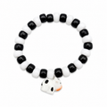 Got Milk Bracelet black and white pony beads with cow charm