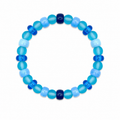 Sea Sprinkles Bracelet frosted blue beads in teal sky periwinkle and navy