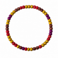 Campfire Crackles Bracelet small beads in deep gold red brown and purple