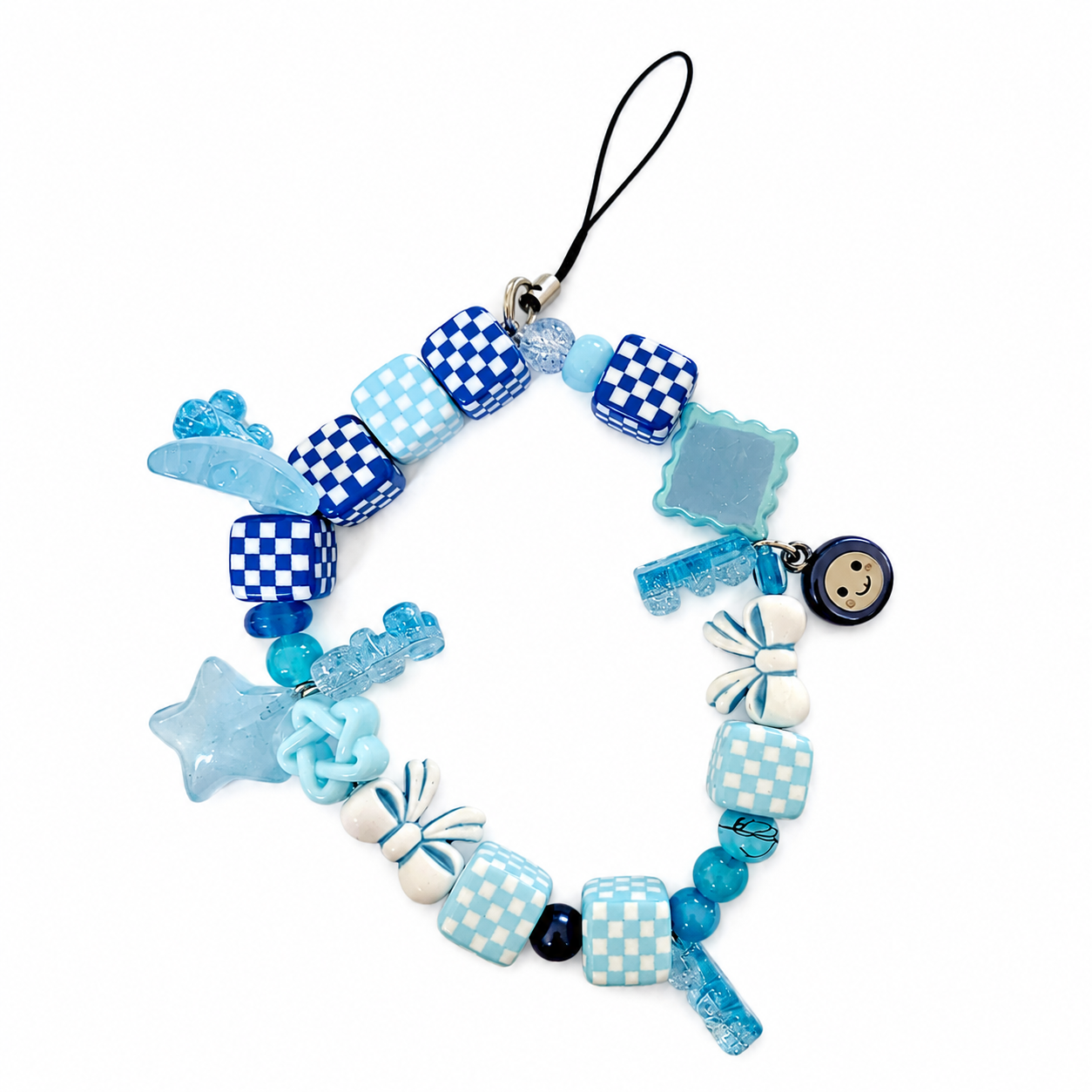 Blueberry Checkmate Bag Charm