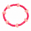Blushing Star Bracelet with pink beads, hearts, and a star