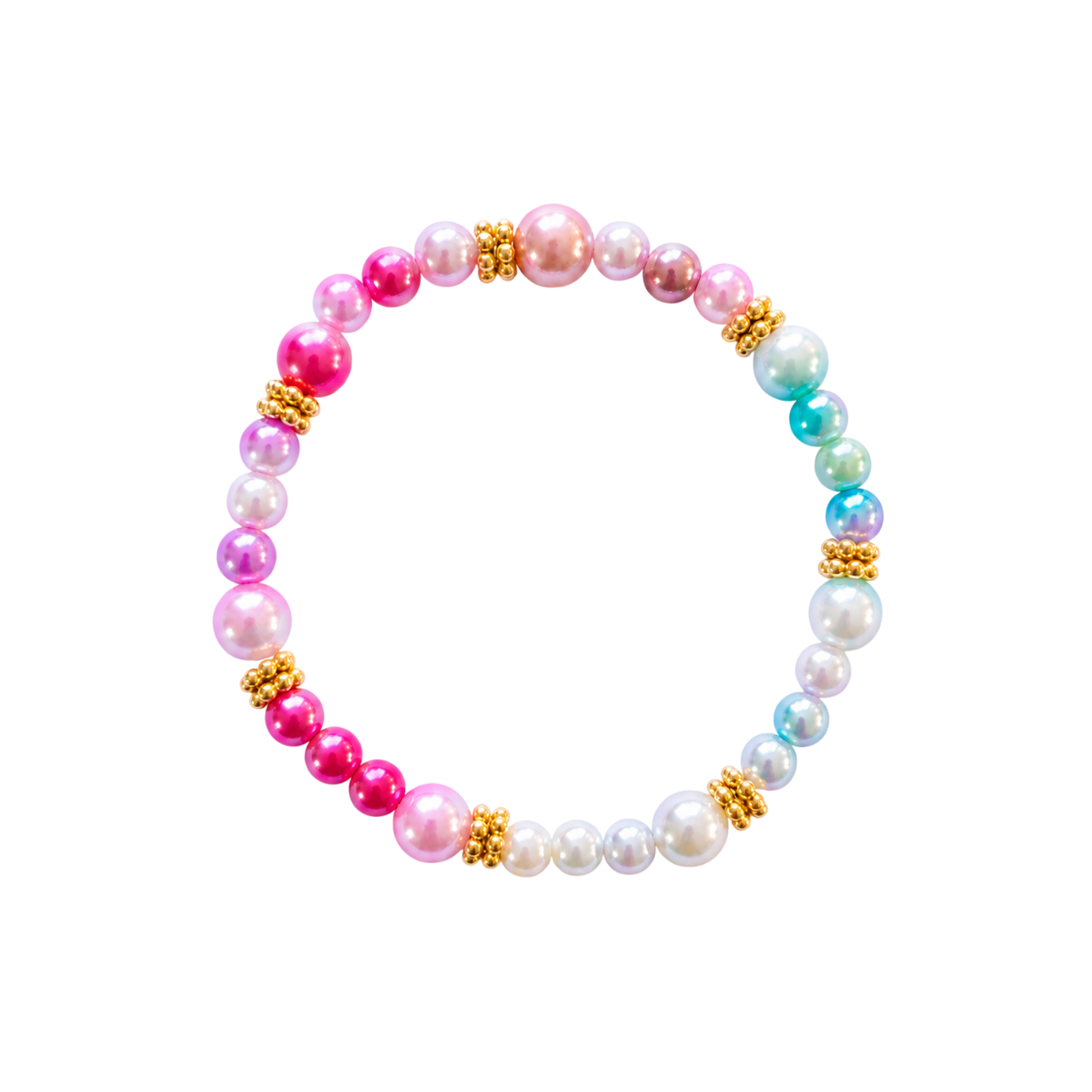 Rainbow Pearl Glow Bracelet